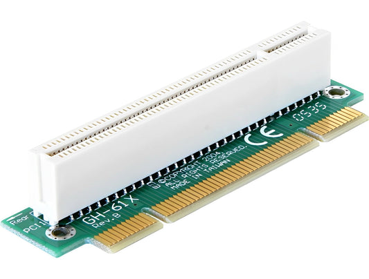 כרטיס הרחבה רייזר מאריך PCI 32-Bit זכר לסלוט PCI 32-Bit בזווית 90° שמאלה גובה 20 מ"מ - delock.israel