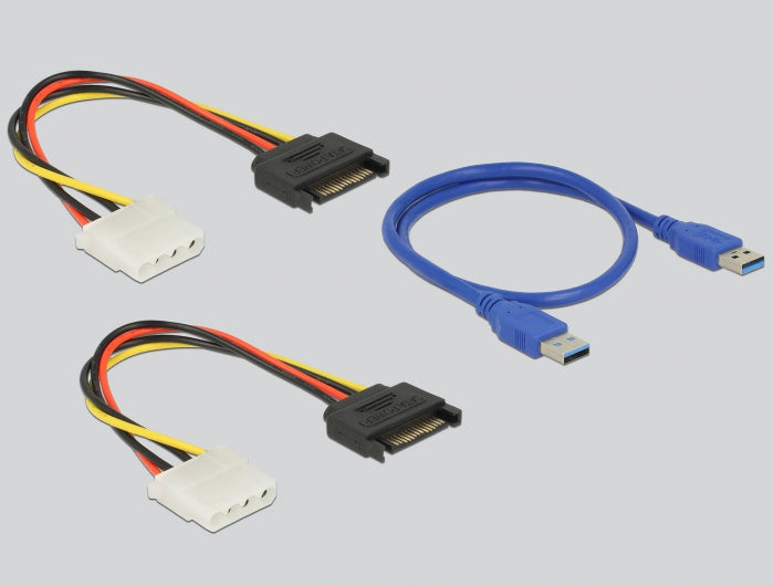 כרטיס הרחבה רייזר מסלוט PCIe x1 ל- 4 סלוטים PCIe x16 על כבל USB אורך 60 ס"מ - delock.israel
