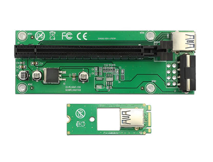 כרטיס הרחבה רייזר מסלוט M.2 Key B+M לסלוט PCIe x16 על כבל USB אורך 30 ס"מ - delock.israel