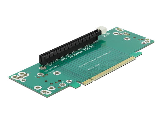 כרטיס הרחבה רייזר מאריך PCIe x16 זכר לסלוט PCIe x16 בזווית 90° שמאלה גובה 54 מ"מ - delock.israel