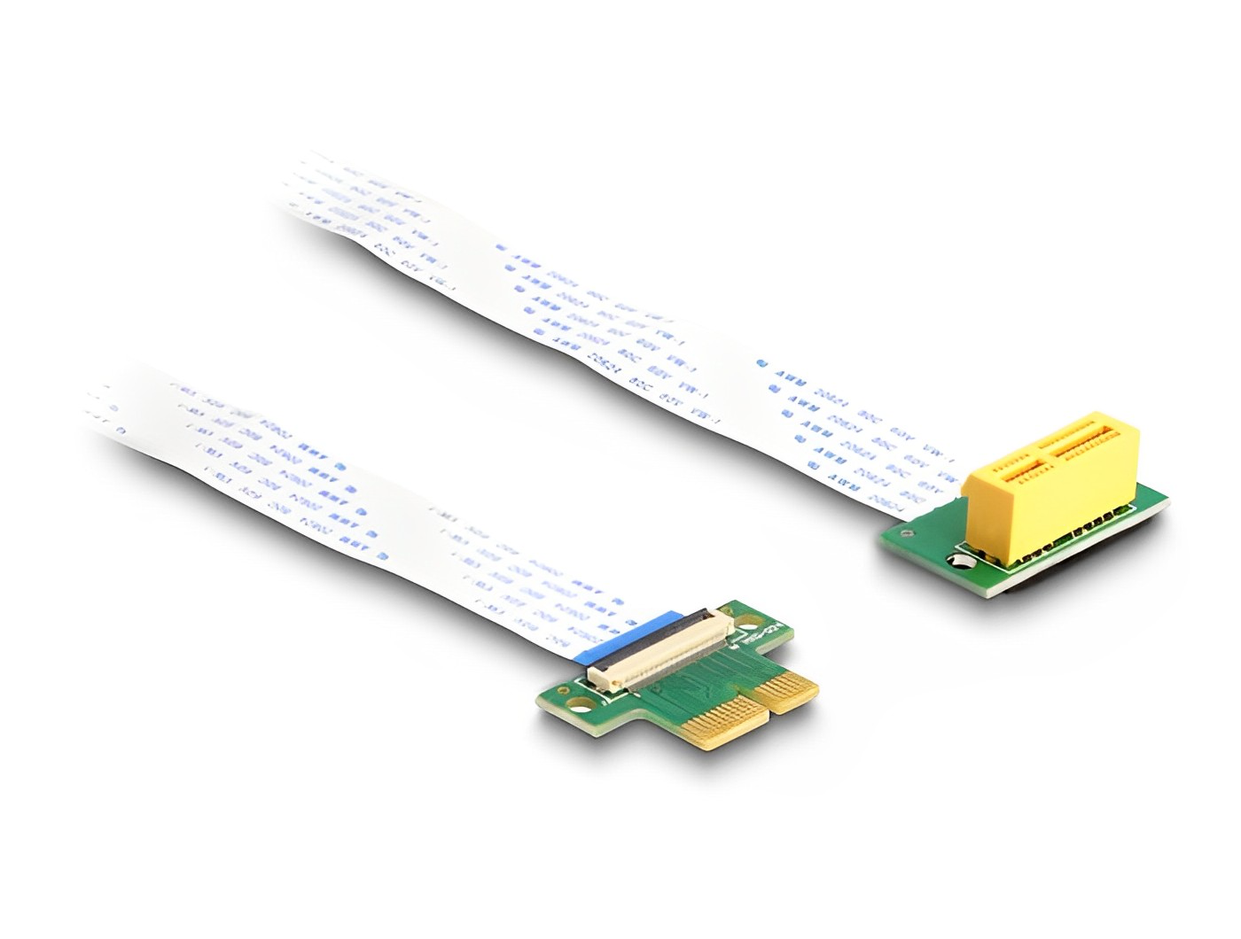 כרטיס הרחבה רייזר מאריך PCIe x1 זכר לסלוט PCIe x1 בזווית 90° - delock.israel