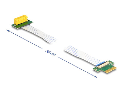 כרטיס הרחבה רייזר מאריך PCIe x1 זכר לסלוט PCIe x1 בזווית 90° - delock.israel