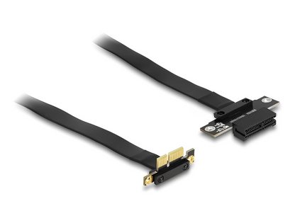 כרטיס הרחבה רייזר מאריך PCIe x1 זכר בזווית 90° לסלוט PCIe x1 - delock.israel