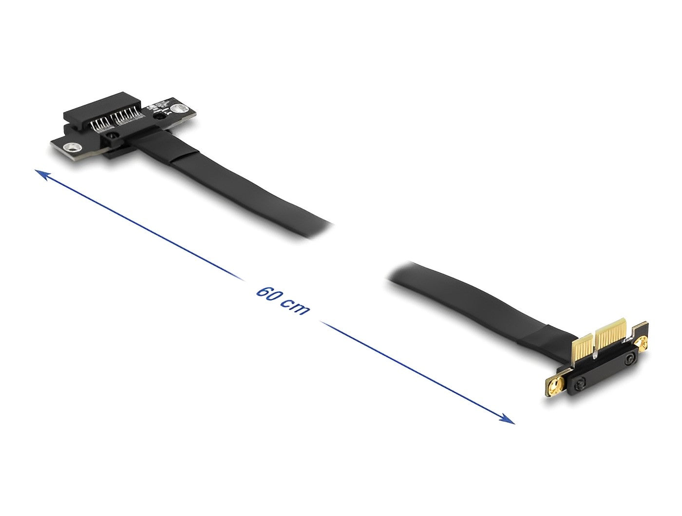 כרטיס הרחבה רייזר מאריך PCIe x1 זכר בזווית 90° לסלוט PCIe x1 - delock.israel