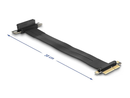 כרטיס הרחבה רייזר מאריך PCIe x4 זכר לסלוט PCIe x4 בזווית 90° - delock.israel