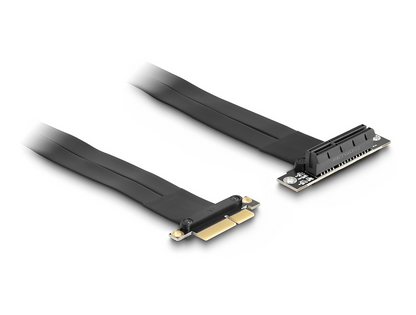 כרטיס הרחבה רייזר מאריך PCIe x4 זכר לסלוט PCIe x4 בזווית 90° - delock.israel
