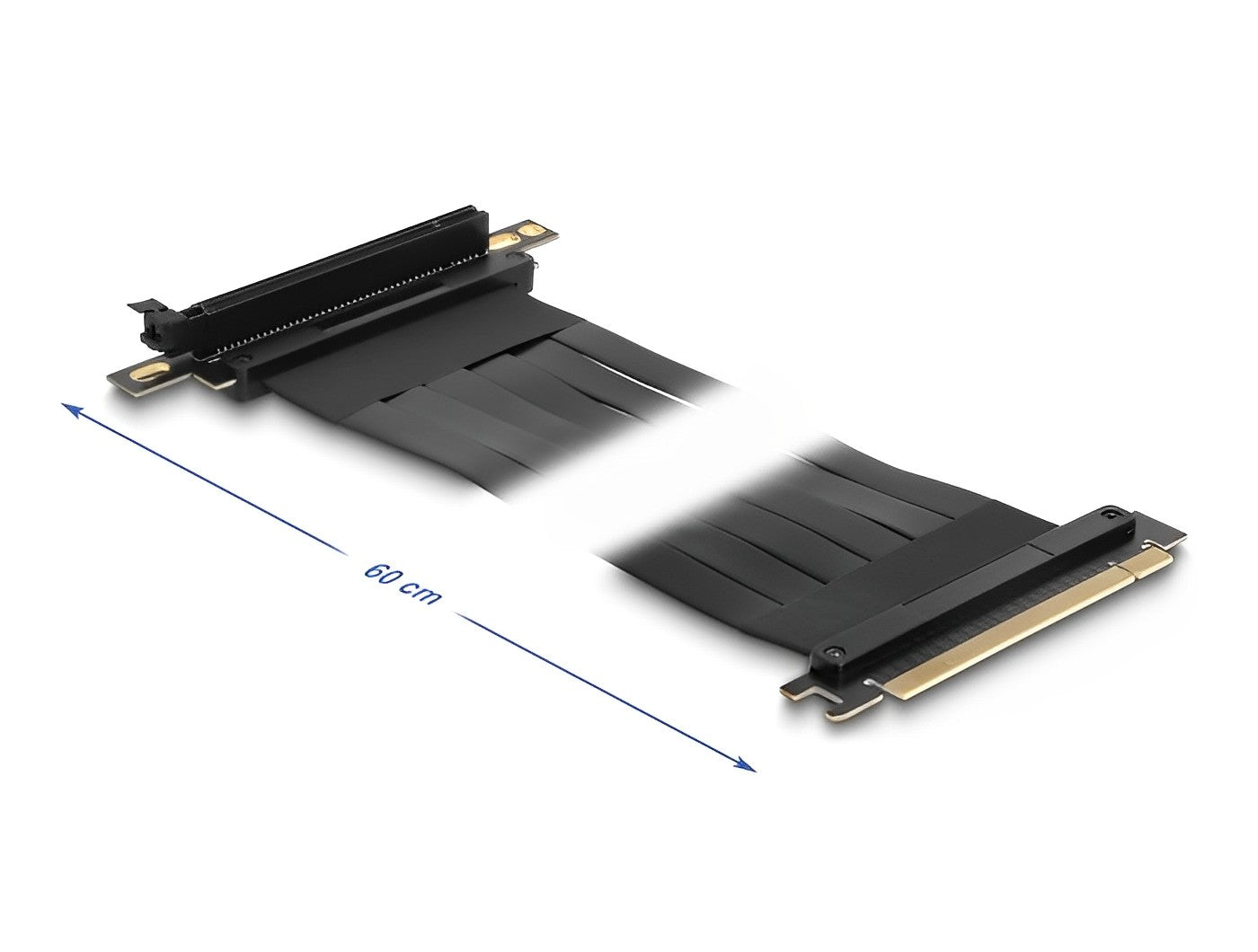 כרטיס הרחבה רייזר מאריך PCIe x16 זכר לסלוט PCIe x16 בזווית 90° - delock.israel