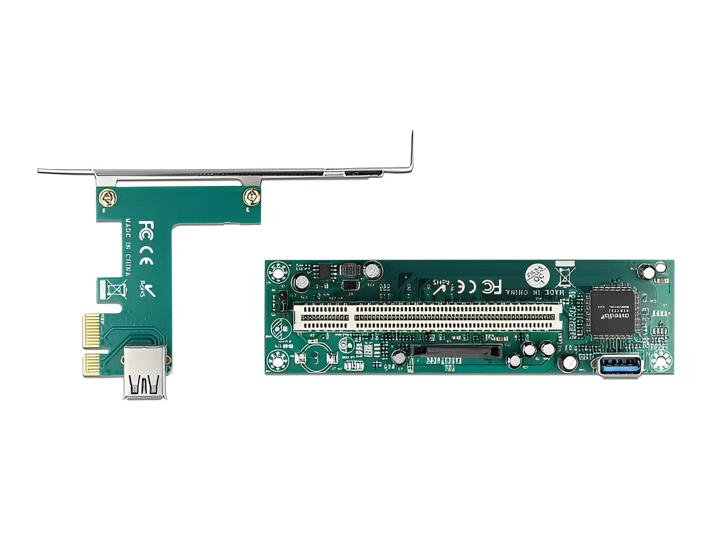 כרטיס הרחבה רייזר מסלוט PCIe x1 לסלוט PCI 32-Bit על כבל USB אורך 60 ס"מ - delock.israel