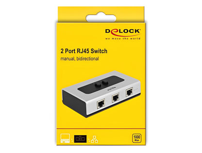 מיתוג רשת RJ45 מכני דו - כיווני עם 2 יציאות RJ45 10 Gbps - delock.israel