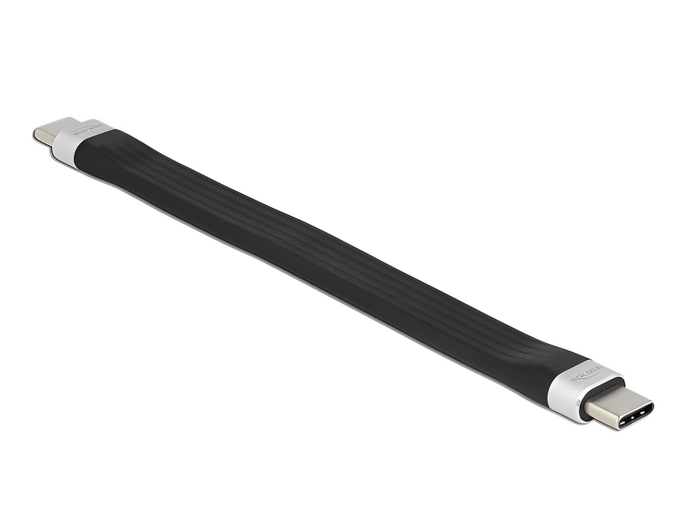 כבל USB-C 3.2 Gen 2 FPC שטוח ז/ז PD 3A E-Marker אורך 13.5 ס"מ - delock.israel