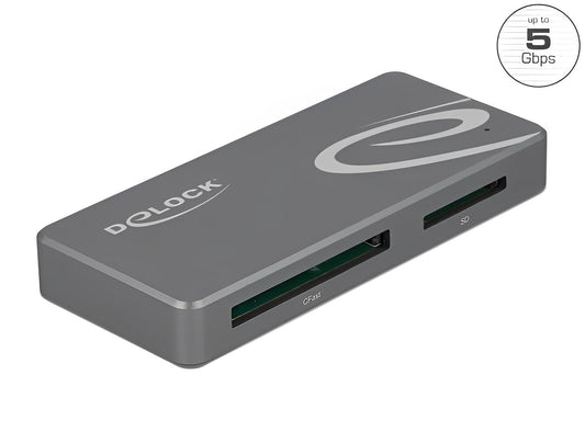 מפצל USB-C 3.2 Gen 1 5Gbps עם 2 יציאות USB-A/C וקורא כרטיסים - delock.israel