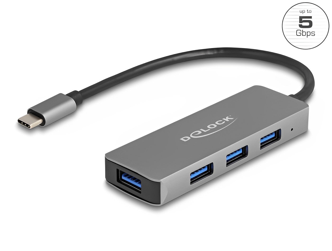 מפצל USB-C 3.2 Gen 1 5Gbps עם 4 יציאות USB-A - delock.israel