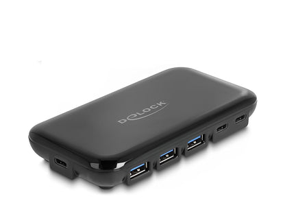 מפצל מקצועי USB-C 3.2 Gen 2 10Gbps אקטיבי עם 7 יציאות USB-A/C - delock.israel