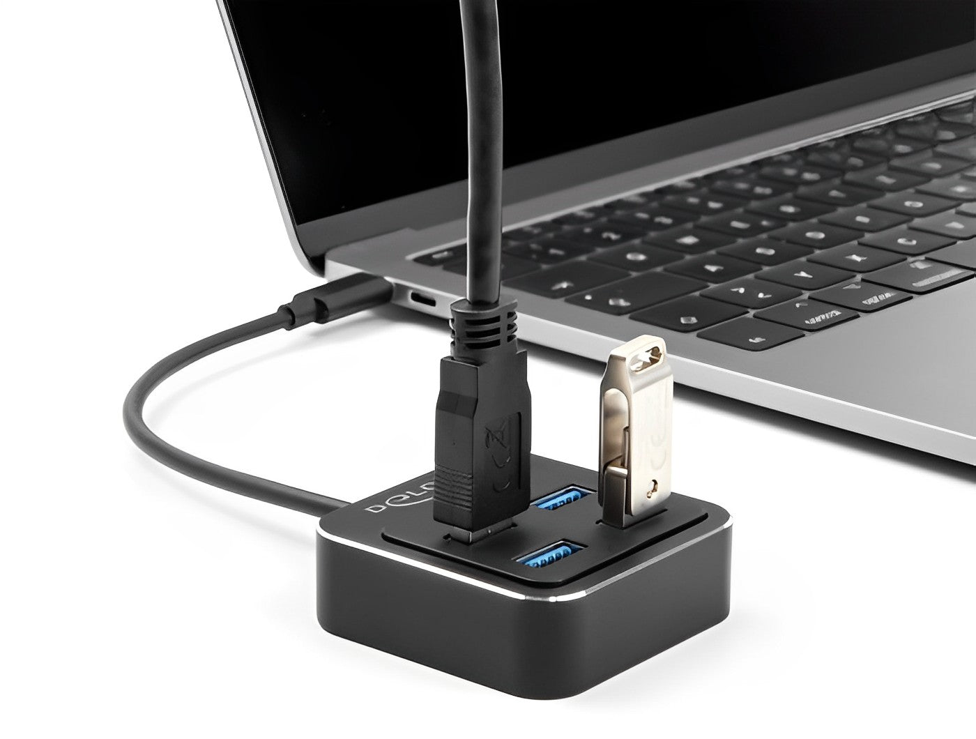 מפצל USB-C 3.2 Gen 2 10Gbps עם 4 יציאות USB-A - delock.israel