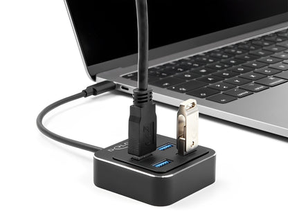 מפצל USB-C 3.2 Gen 2 10Gbps עם 4 יציאות USB-A - delock.israel