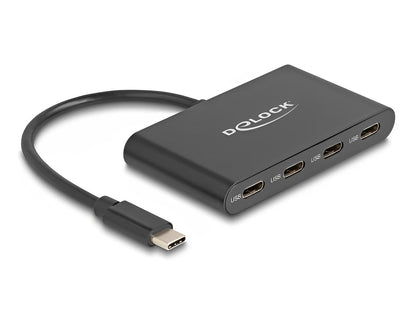 מפצל USB-C 3.2 Gen 2 10Gbps עם 4 יציאות USB-C - delock.israel