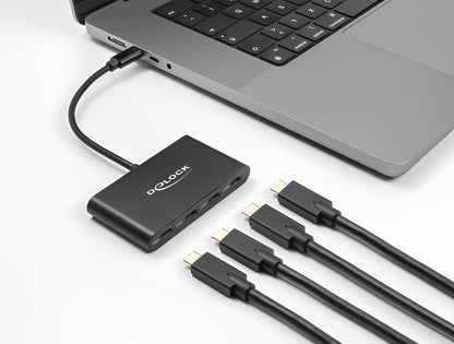 מפצל USB-C 3.2 Gen 2 10Gbps עם 4 יציאות USB-C - delock.israel