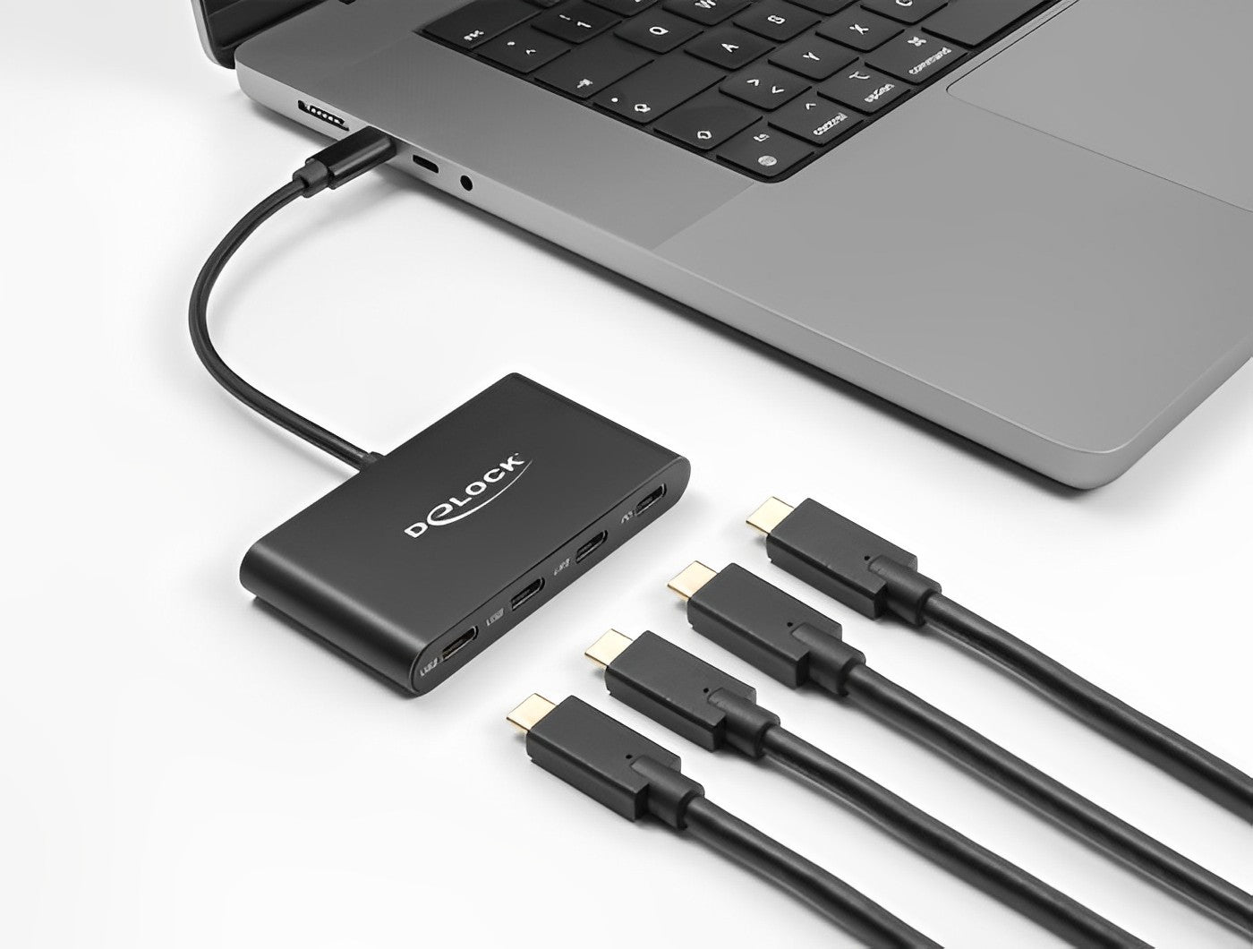 מפצל USB-C 3.2 Gen 1 5Gbps PD 100Watt עם 3 יציאות USB-C - delock.israel