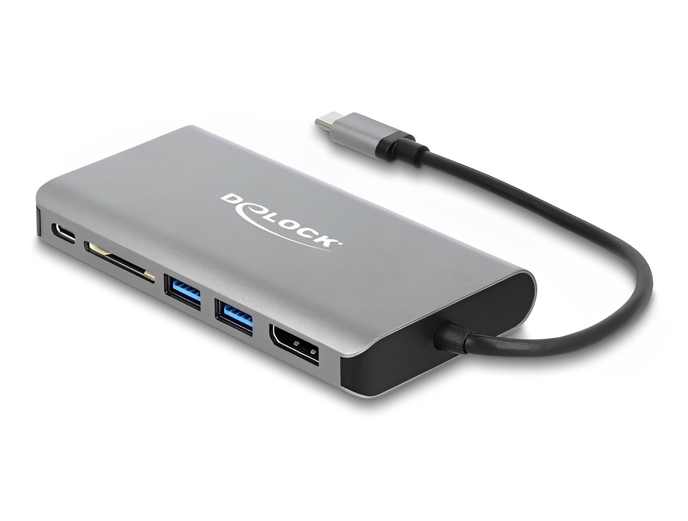 תחנת עגינה USB-C למחשב נייד עם חיבור ל- 2 מסכים HDMI / DP 4K בו זמנית - delock.israel