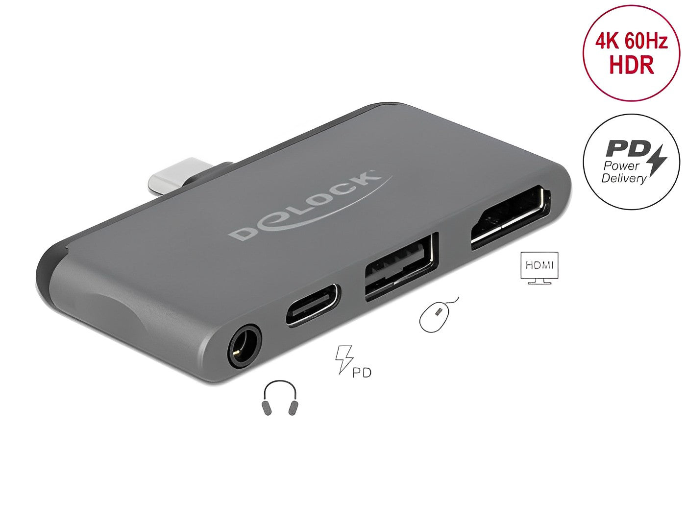 תחנת עגינה USB-C עבור iPad Pro עם חיבור למסכך HDMI 4K - delock.israel