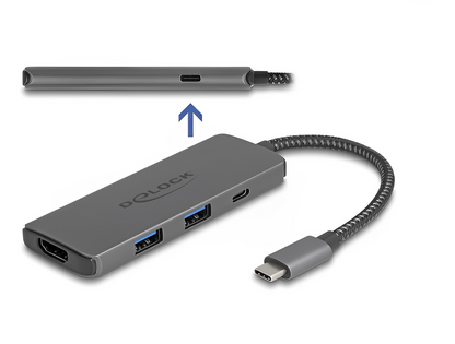 תחנת עגינה USB-C למחשב נייד עם חיבור למסכך HDMI 8K - delock.israel