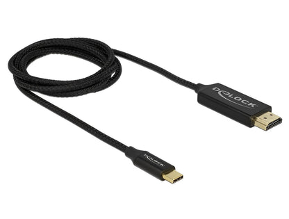כבל תצוגה קואקסיאלי תקע USB-C לתקע HDMI 4K תומך 60 הרץ - delock.israel