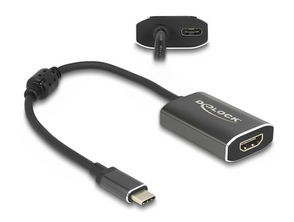 מתאם תצוגה USB-C לחיבור מסך HDMI 4K 60 Hz תומך PD 60 W - delock.israel
