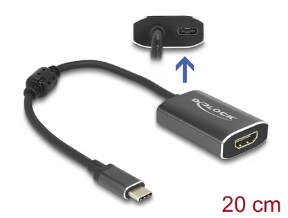 מתאם תצוגה USB-C לחיבור מסך HDMI 4K 60 Hz תומך PD 60 W - delock.israel