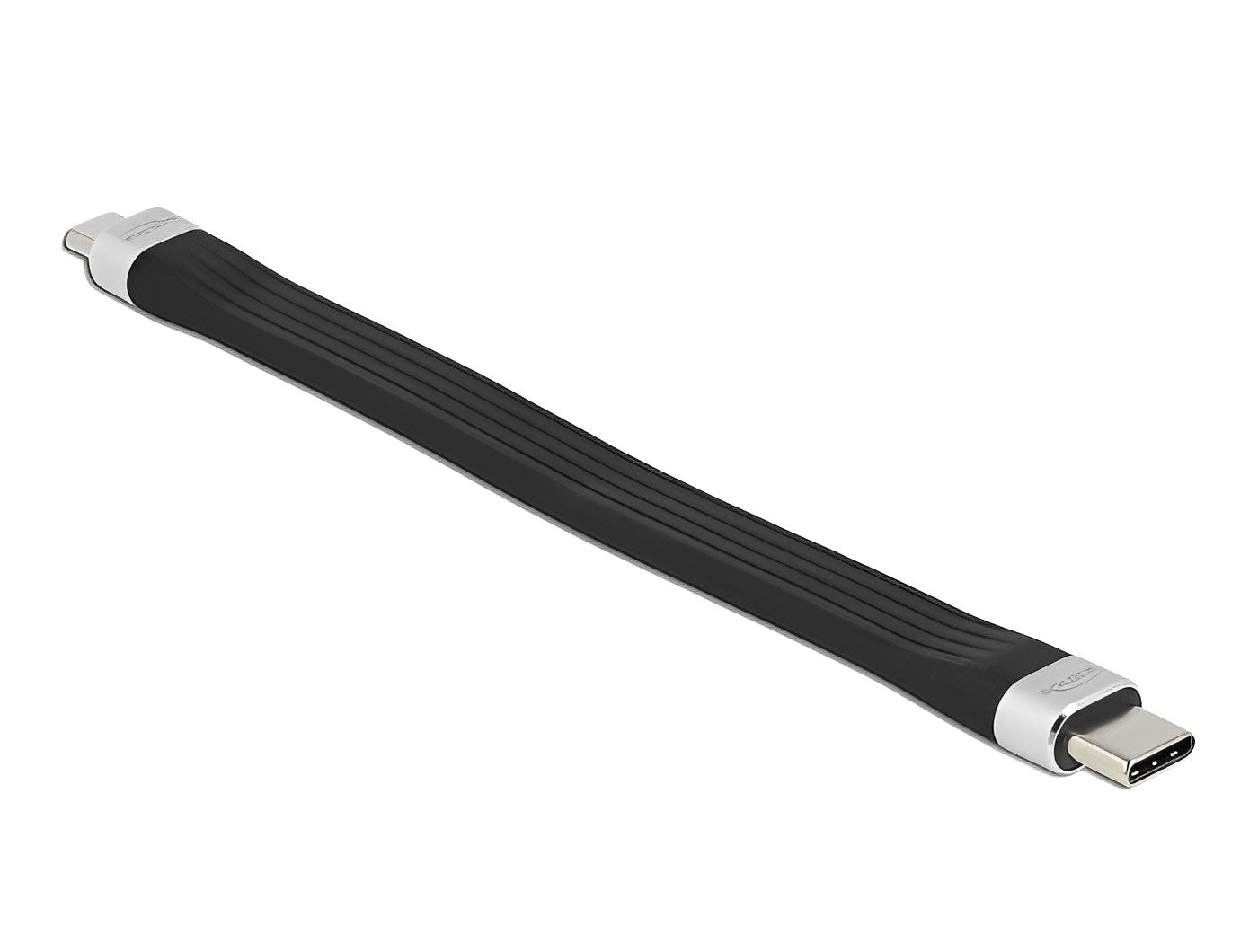 כבל USB 2.0 שטוח תקע USB-C לתקע USB Micro-B תומך PD 3 A אורך 13.5 ס"מ - delock.israel