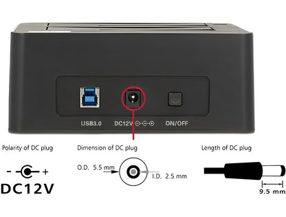 תחנת עגינה USB 3.0 עבור 2 כונני SATA HDD/SSD 2.5″/ 3.5″ עם פונקציית שכפול - delock.israel