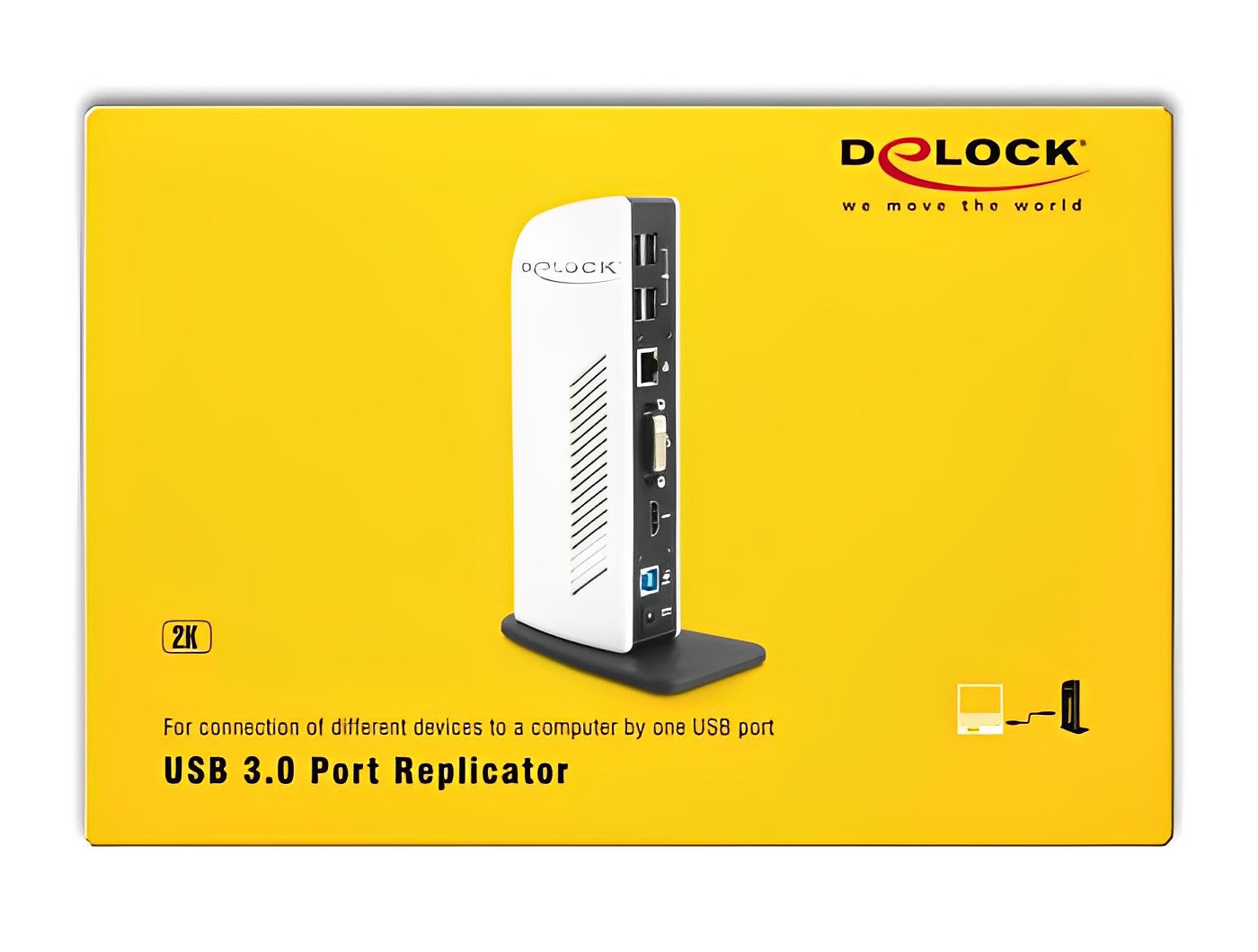 תחנת עגינה אוניברסלית USB 3.0 ל-2 מסכים בו זמנית - delock.israel