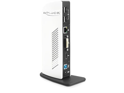 תחנת עגינה USB 3.0 למחשב נייד עם חיבור ל- 2 מסכים DVI / HDMI 1080p בו זמנית - delock.israel