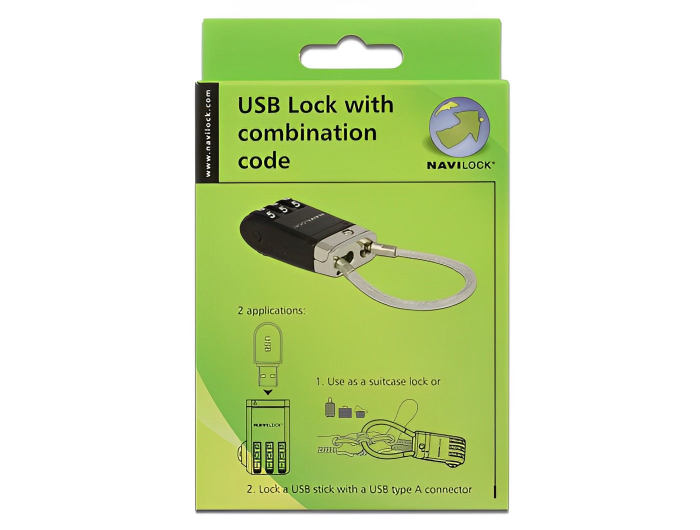 מנעול אבטחה USB עם נעילת קומבינציה - delock.israel