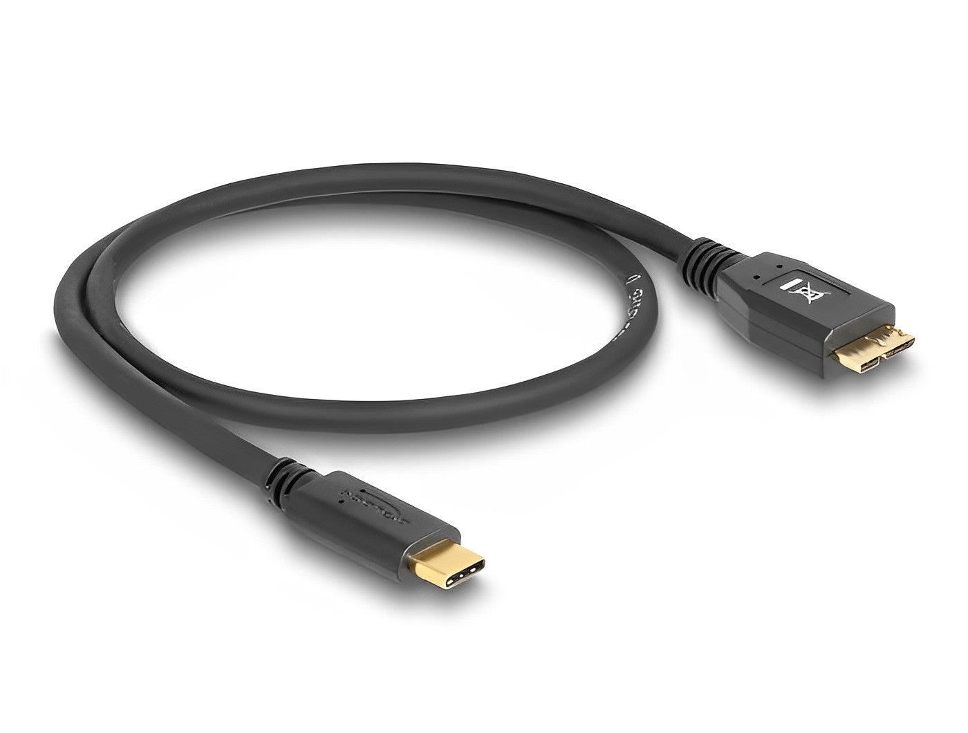 כבל USB 3.1 Gen 2 10Gbps תקע USB-C לתקע USB Micro-B תומך PD 3A - delock.israel