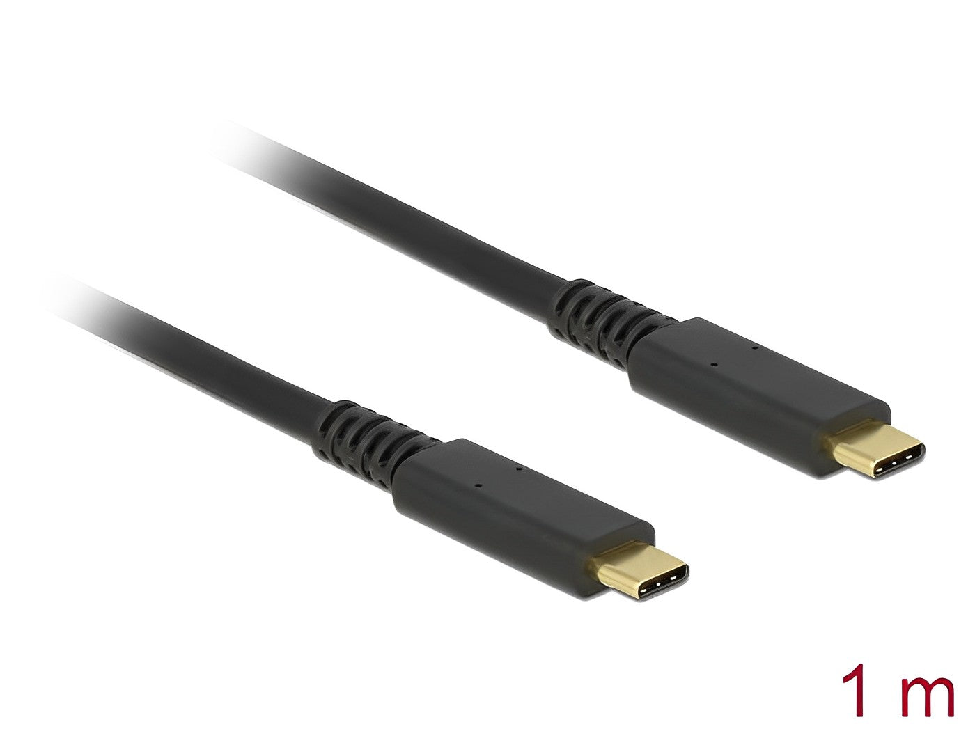 כבל קואקסיאלי USB-C 3.1 Gen 2 10Gbps ז/ז PD 3A E-Marker אורך 1 מטר - delock.israel