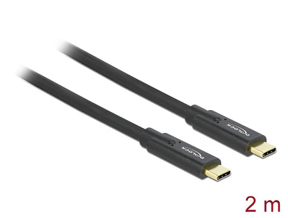 כבל USB-C 3.1 Gen 1 ז/ז PD 5A E-Marker אורך 2 מטר - delock.israel