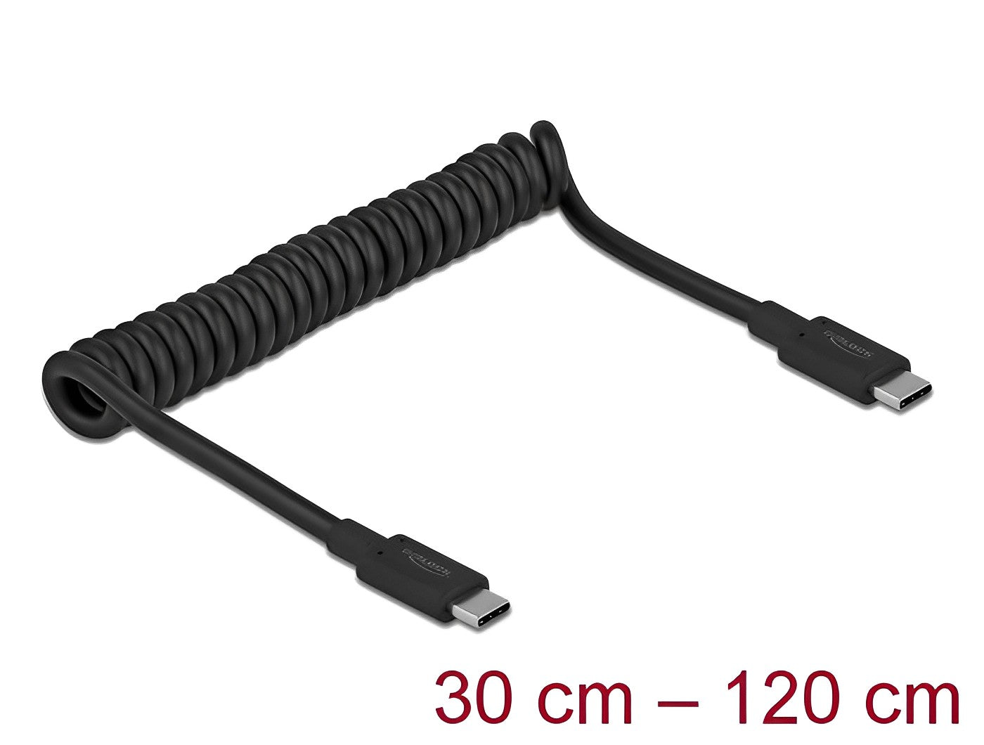 כבל מסולסל USB 10Gbps מבית Delock גרמניה מאפשר חיבור בין מכשיר עם מחבר USB-C למחשב אישי או נייד עם חיבור USB-C פנוי - delock.israel