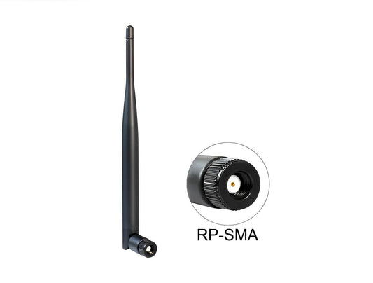 אנטנה כלל כיוונית WLAN 802.11 ac/a/b/g/n 4 - 5 dBi פנימית מחבר RP-SMA plug - delock.israel