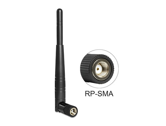 אנטנה כלל כיוונית WLAN 802.11 ac/a/h/b/g/n 3 dBi פנימית מחבר RP-SMA plug - delock.israel