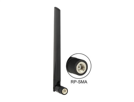 אנטנה כלל כיוונית WLAN 802.11 ac/a/h/b/g/n 3 - 5 dBi פנימית מחבר RP-SMA plug - delock.israel