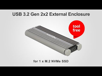 מארז חיצוני USB-C 3.2 Gen2x2 20Gbps לכונן M.2 PCIe NVMe SSD - delock.israel